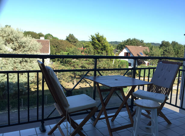 Terrasse avec vue sur les dunes du Mont-Saint-Frieux